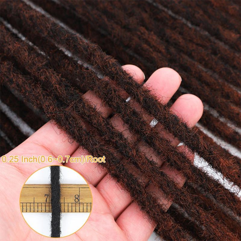 Hair Extensions 36in/ 91.44cm Gradient Gold 0.25in/ 0.63cm Wide Thin DE Synthetic Fear Hippie Wool Fear 10 Strands Hand Lock Hair Extensions for Women