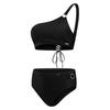 Womens/Ladies Asymmetric Front Tie Bikini Set