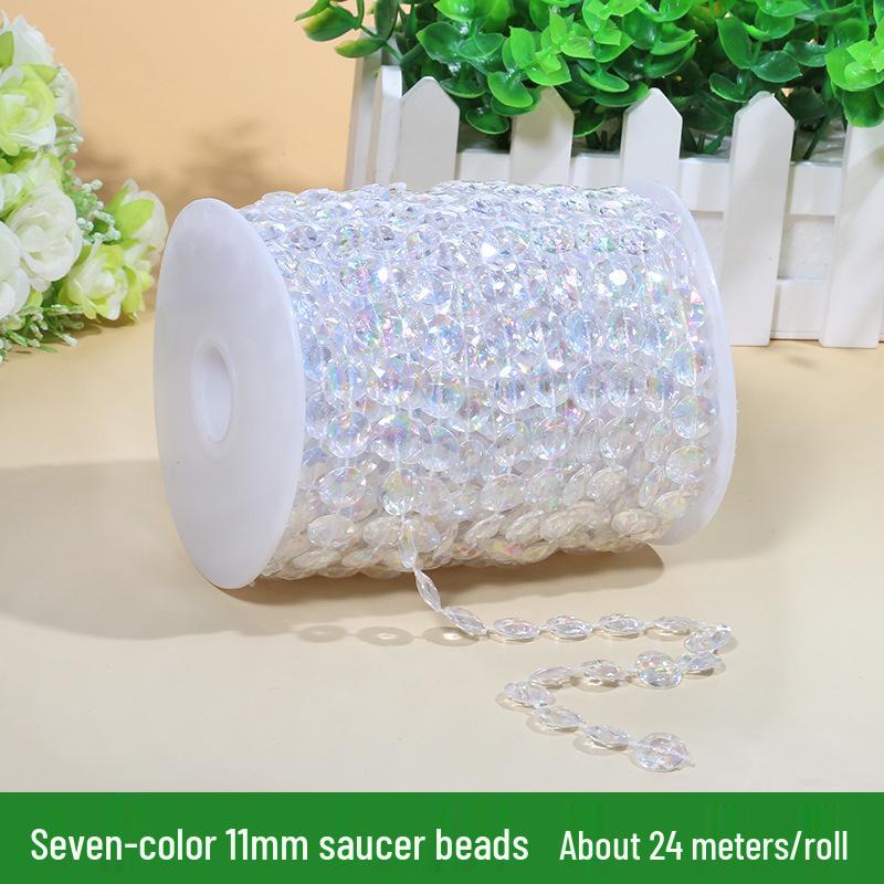 11mm UFO Acrylic Bead Chain for Wedding Aisle Runners & Ceiling Decorations