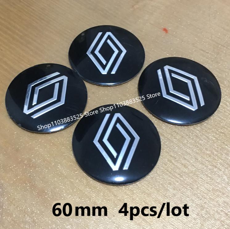 4pcs 56/60/65mm Wheel Center Hubcap Badge Stickers for Renault Captur Megane 2 3 4 Clio Arkana Laguna MK4 Duster Fluence Logan