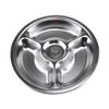 JingJingRS Round 3-Compartment 304 Stainless Steel Kids' Plate