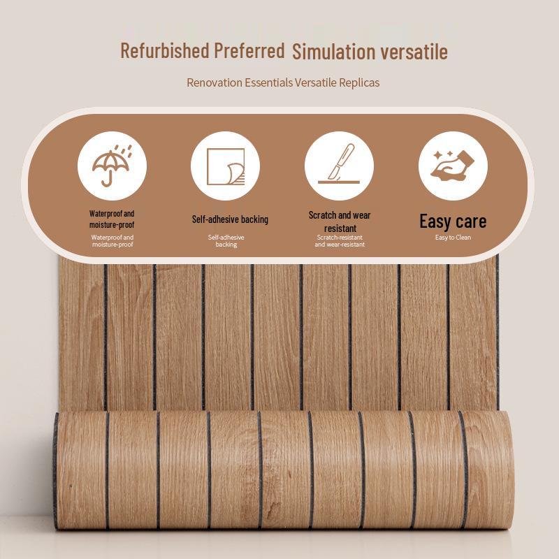 3D Wood Grain Self-Adhesive Waterproof Wall Panel Decor