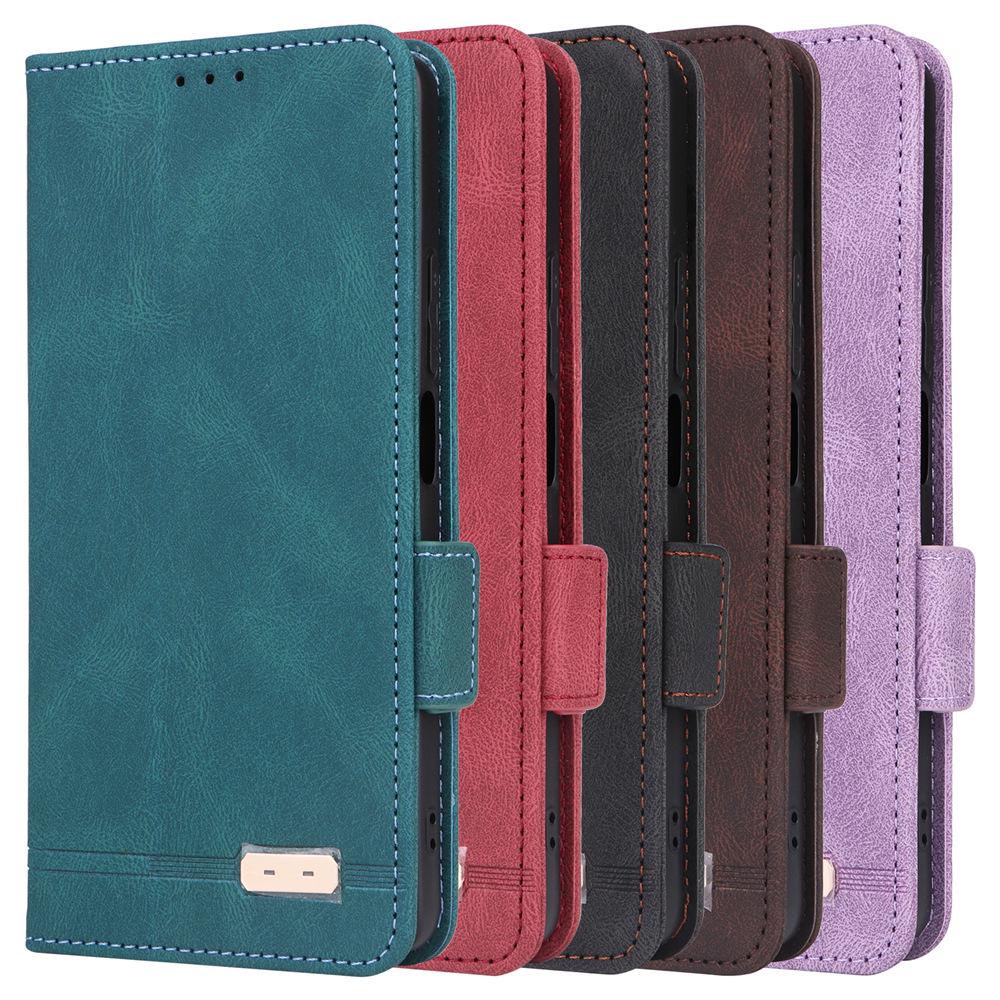 Redmi Note 13R Pro Magnetic Buckle Leather Flip Case