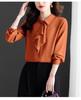 Spring 2025 French Chiffon Ribbon Shirt - Age-Reducing Long Sleeve Top for Women