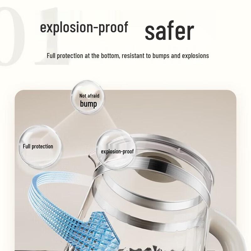 Supor 1.5L All-Glass Health & Tea Kettle