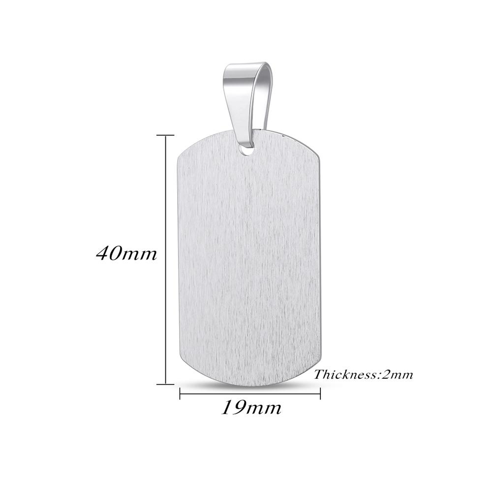 5Pcs Whole Sale 7 Colors Military Tag Men Jewelry Stainless Steel Necklace Pendant High Polished Necklace