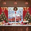 Merry Christmas Banner Xmas Theme Gold Christmas Banner Christmas Backdrop Reindeer Design For Office Party Xmas Decoration