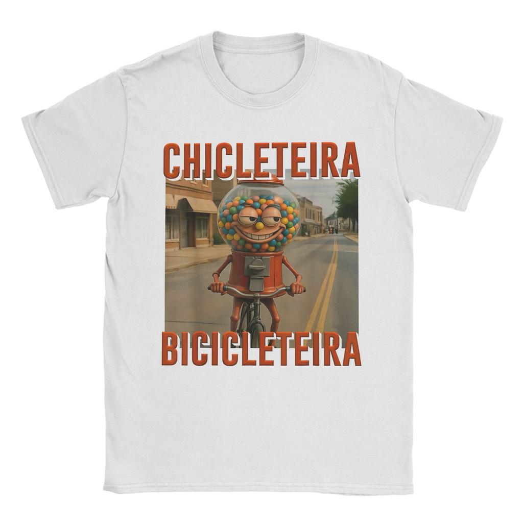 KI Meme Kaugummi Fahrradfahrer Brainrot Italienischer Witz Lustiges T-Shirt für Herren T-Shirts Rundhals Kurzarm T-Shirt Kleidung
