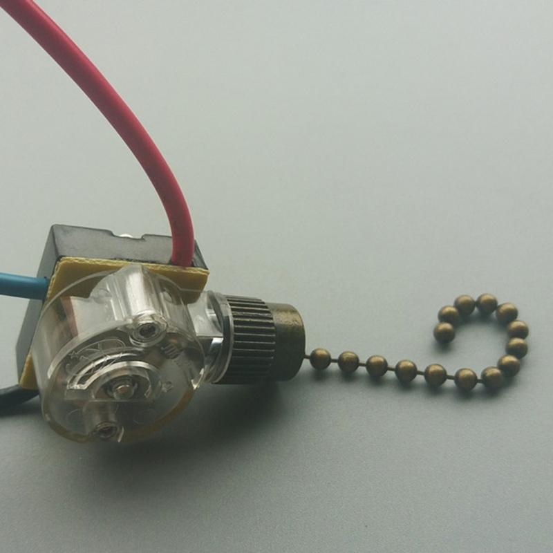 Plastic 3 Wire Pull Chain Switchs Replacement Part Semi-clear for Ceiling Fan