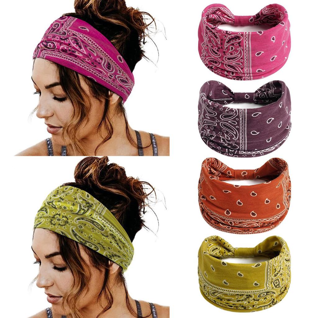 Bohemian Retro Cashew Wide Yoga Headband Hair Accessory