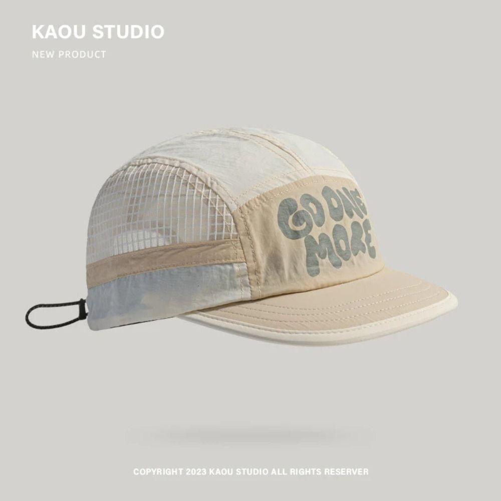 Sun Protection Breathable Hat Retro 5-panel Mesh Running Caps  Men and Women