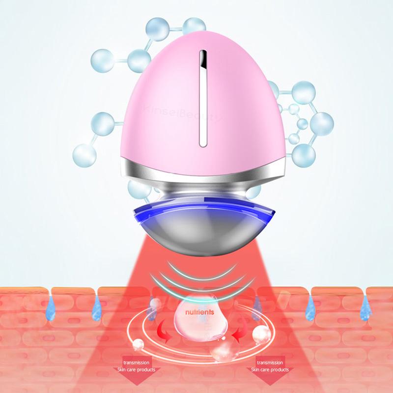 Dispositivo di Pulizia Ricaricabile in Silicone Lavaviso Elettrico Viso Microcorrente Temperatura Costante Impermeabile Detergente Ultrasonico per Pori