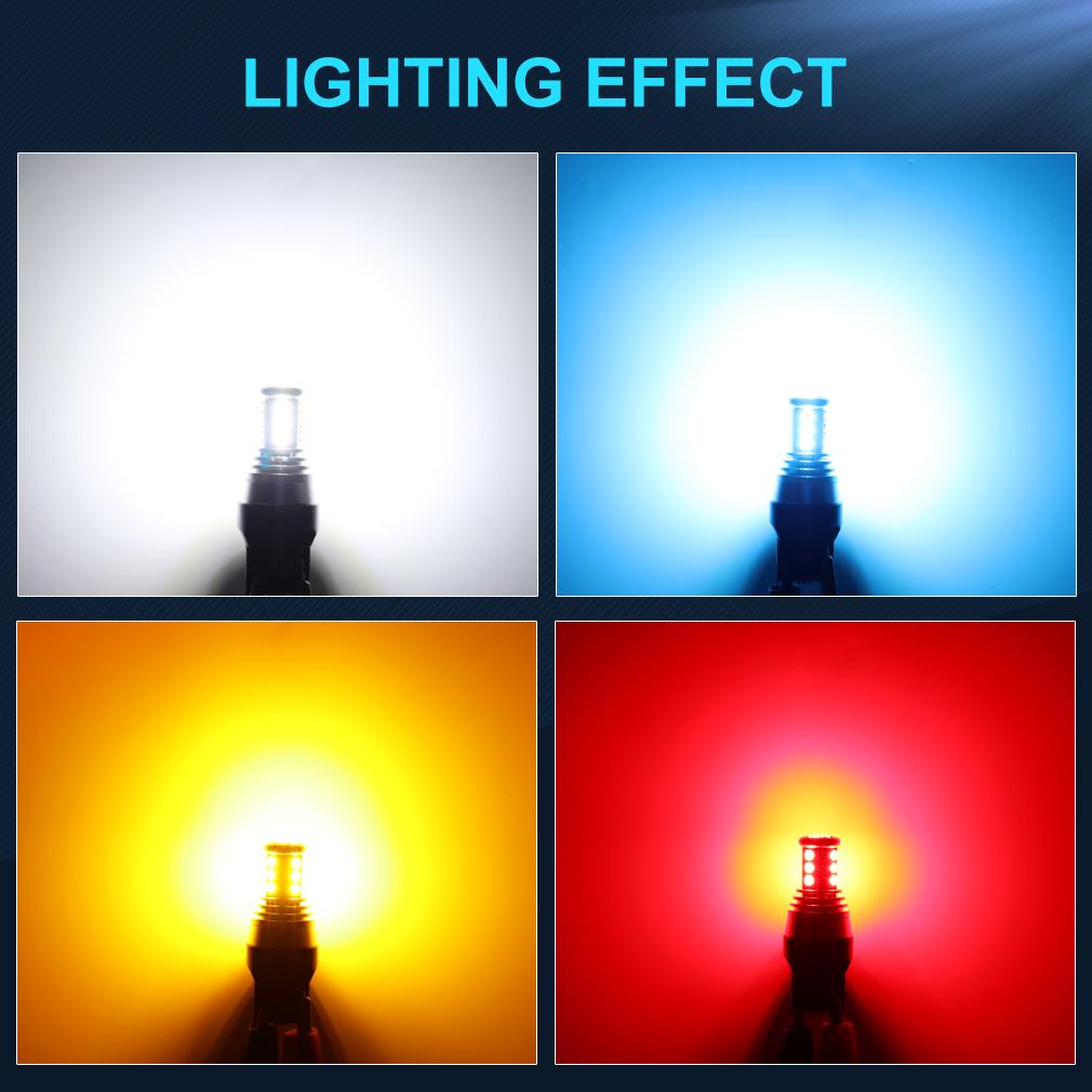 1Pc 1400LM T20 LED Bulb 7440 7443 W21W WY21W W21/5W LED T25 3157 3156 P27/7W P27W Car Signal Light Reverse Parking Lamp 12V