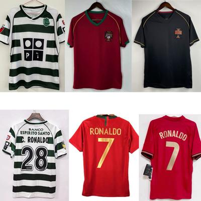 Portugal Retro Jersey Lisbon Athletic No. 7 Ronaldo National Team Club Commemorative Football Jersey Top