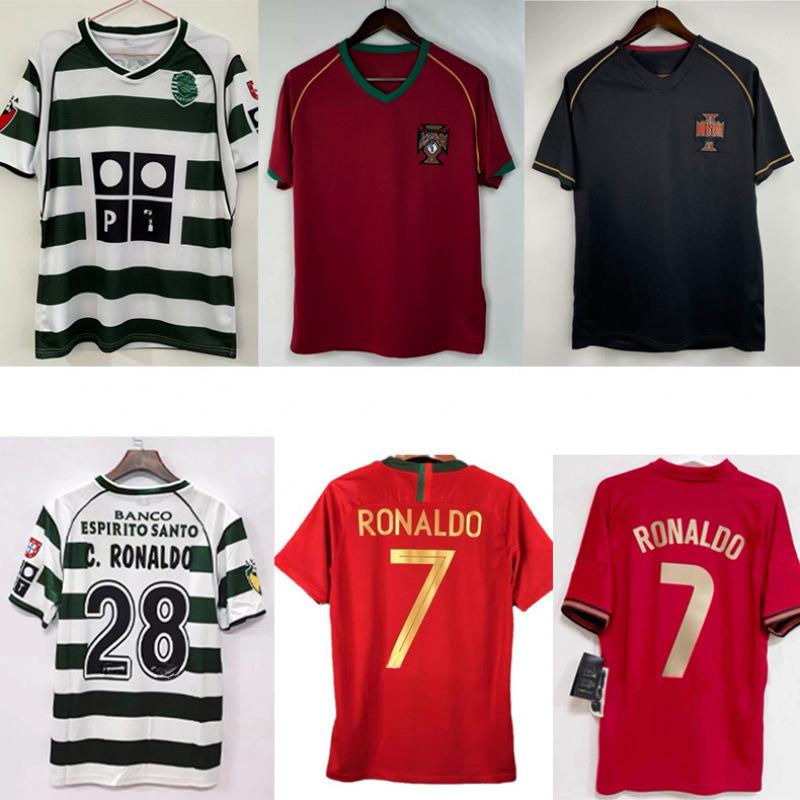 

Portugal retro jersey Sporting Lisbon No. 7 Cristiano Ronaldo national team club commemorative football uniform top XXL