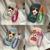 1PC  Colorful Shoulder Strap -  Colors Available, Portable Glasses Storage Bag Silicone Box, 3.15 * 6.70 Inch Waterproof Hanging Glasses Bag