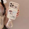 Retro Ins Dog-themed Phone Case Suitable for iPhone 17, Apple 15, 13 Pro Max, 11, XS, 16 with Bracelet, Soft and Cute