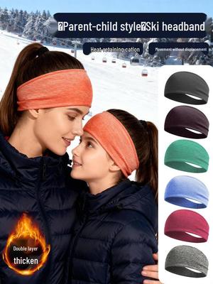 Windproof Outdoor Marathon Cycling Headband: Ionic Sweatband for Parent-Child Running