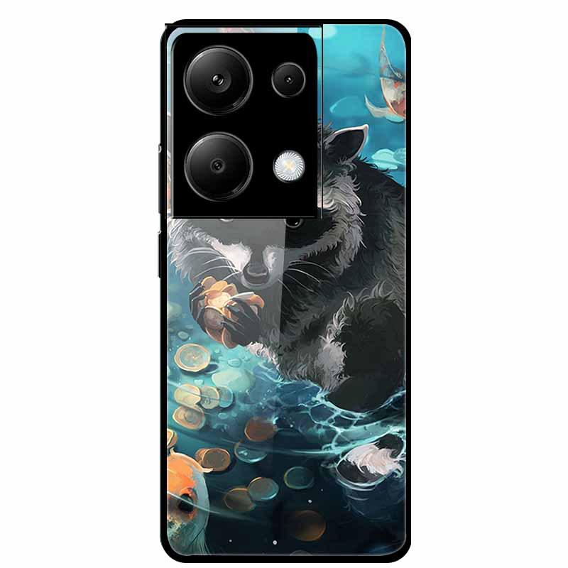Redmi NOTE 13 PRO 4G Case with Tempered Glass & Aesthetic Color Painting