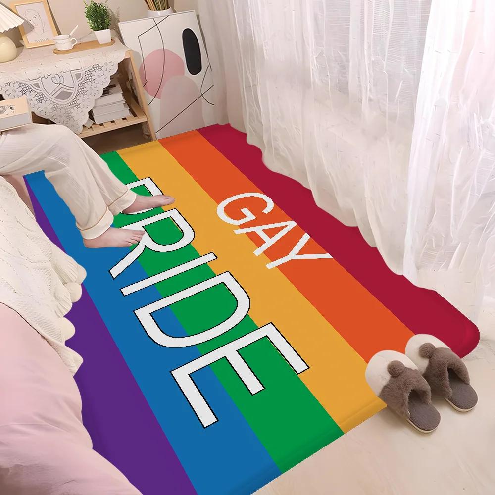 Mat podłogowy z flagą Pride LGBT Styl nordycki Mata wycieraczka do domu Mata do łazienki-toalety Mata dekoracyjna do sypialni hotelowej