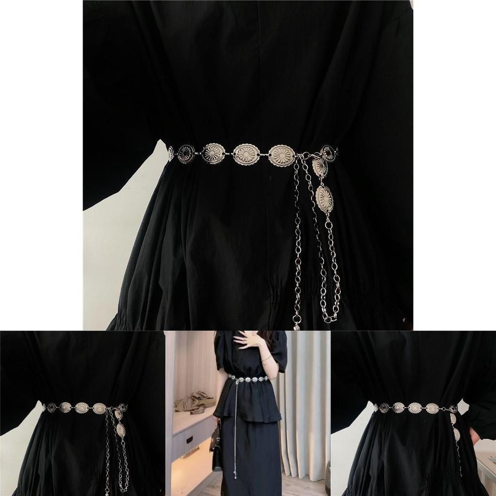 Simple Yet Fashionable Metal Chain Waist Belt For Women Versatile For Skirts And Outfits