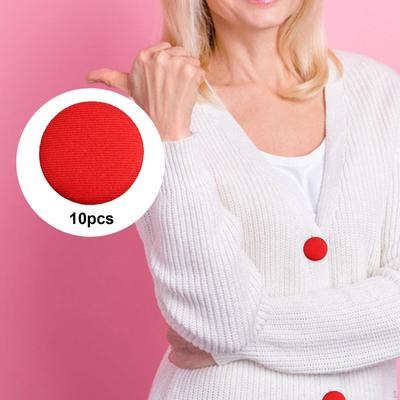 10 Pcs Fabric Covered Buttons Sewing Wedding Craft 23mm Shank Flat Back for Bags