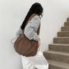 Crossbody Bag Ruched Large Capacity Nylon Bag for Women Versatile Trendy Bag