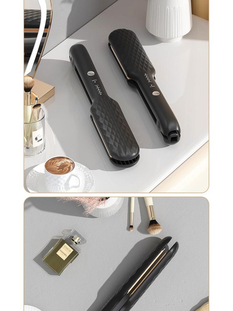 Multifunctional Hairdressing Curling Iron & Straightener - Dual-Use for Dry/Wet Hair, No Damage, Ideal for Salon, Home, Dorm.