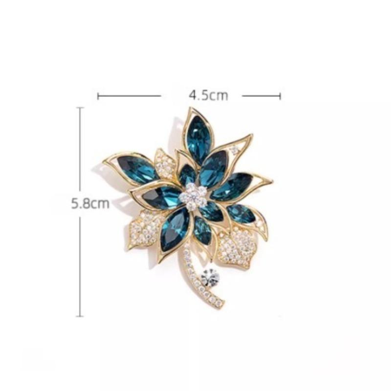 1pc Fashion Flower Brooch for Women Men Eye-Catching Pin Accessory for Stage&Special Occasions Memorable Gift Item