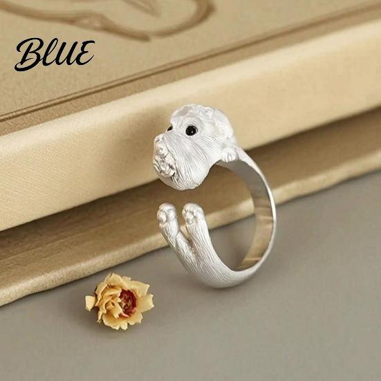 Adjustable Dog Ring Couple Finger Ring Opening Design Band Imitation