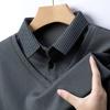 High Quality Long Sleeved Men'S Polo Shirt For Autumn Winter Fashion Two Pieces Of High-End Design Top Korean Casual T-Shirt
