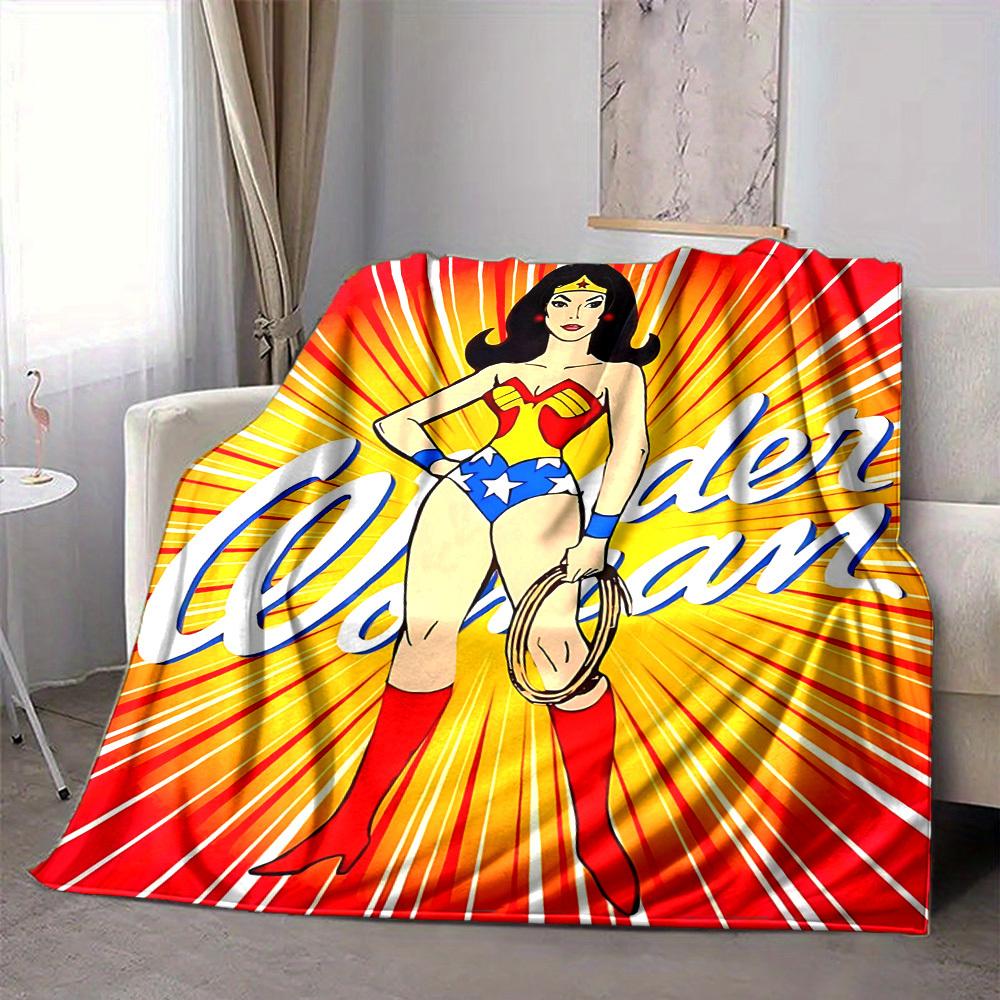 1pc Wonder Woman Flannel Throw Blanket Soft, Warm & Cozy for Couch, Bed, Office, and Travel Versatile All Season Gift, Christmas present