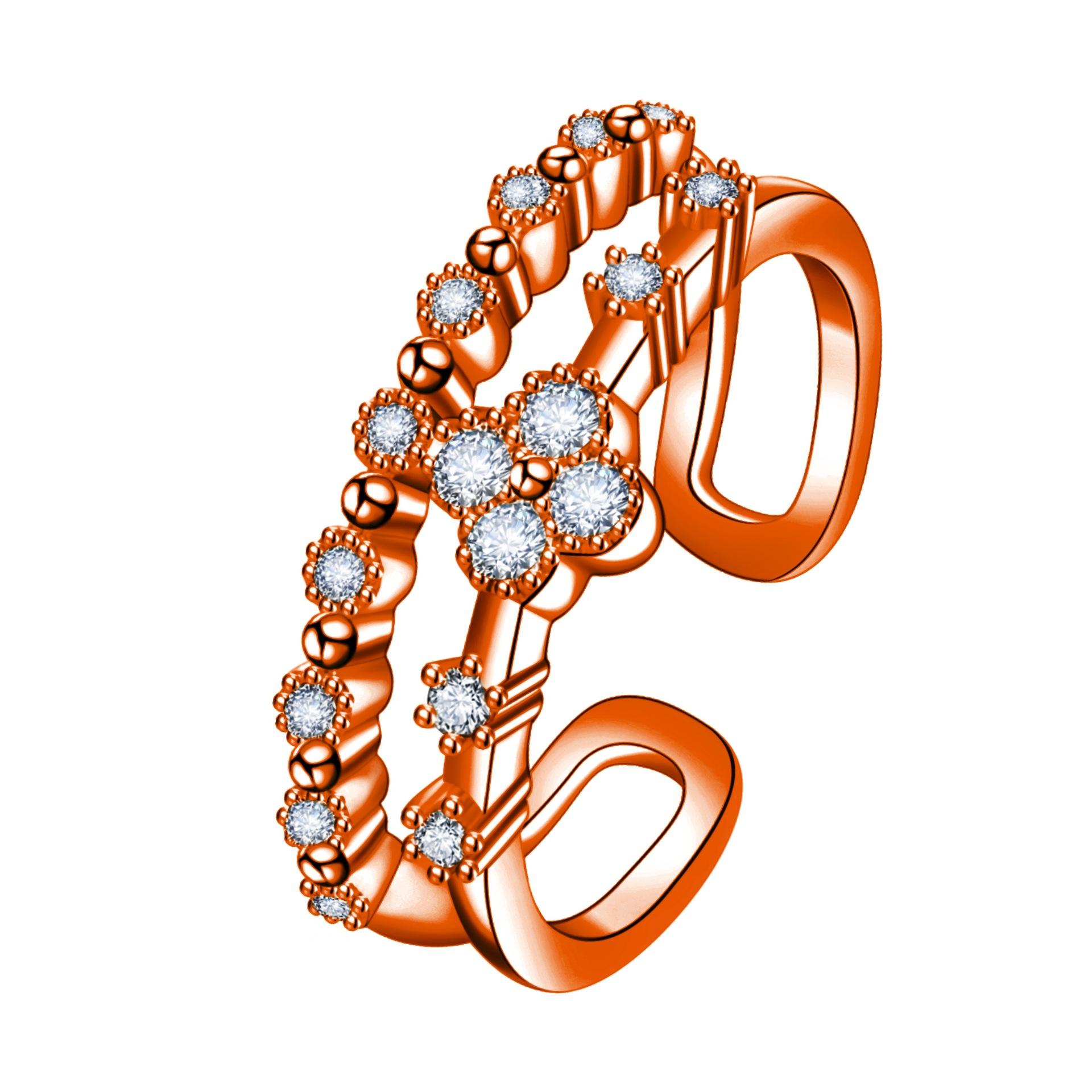 

Высококачественное, легкое и роскошное кольцо с четырьмя листьями, инкрустированное цветами и растениями. Изысканное открытое маленькое кольцо с цирконом в форме цветка с бриллиантом. Resizable