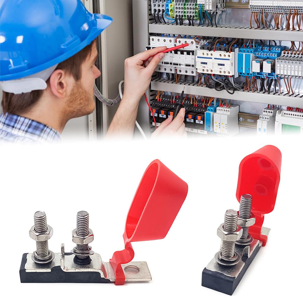 Double Terminal Fuse Block 30-300 AMP MRBF Two Stud Fuse Holder Durable Compact Marine Rated Battery Fuse Holder