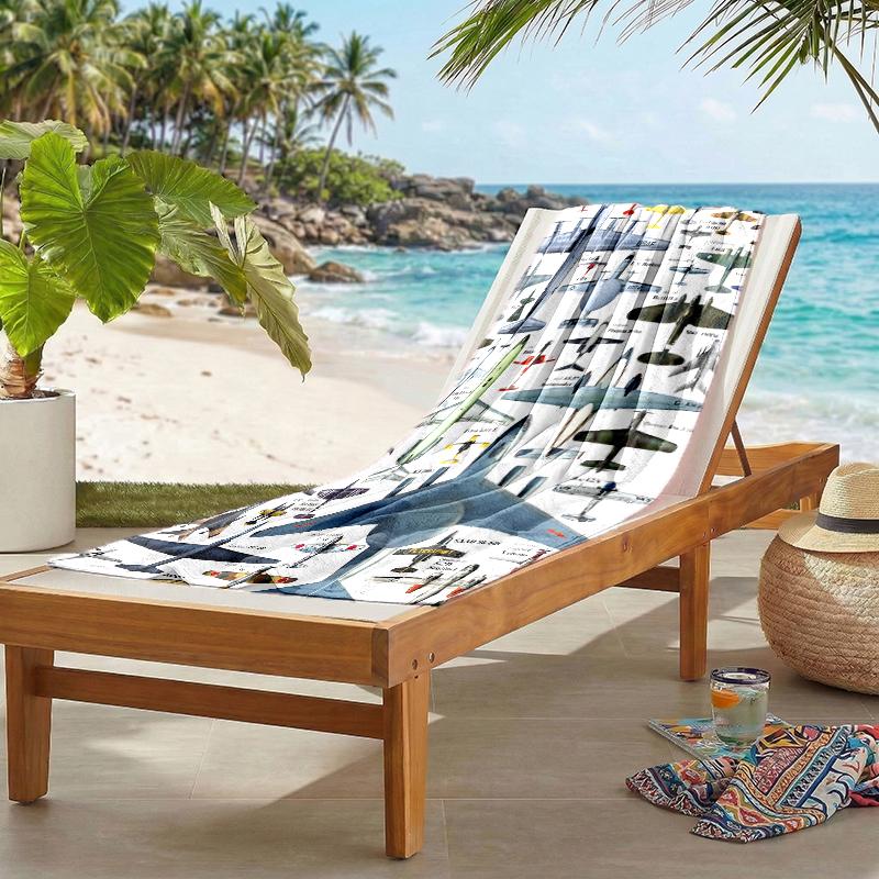 Aircraft Fashion Beach Towel: Ideal for Summer Adventures Soft, Absorbent and Quick Drying Suitable for Swimming and Bathing