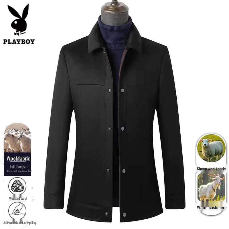 PLAYBOY Erkek İş Günlük Yün Karışımı Ceket
