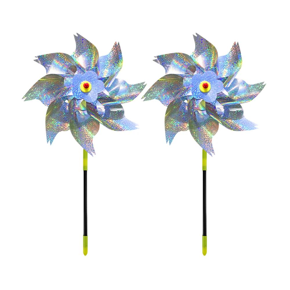 1-10Pcs Bird Repeller Windmill Reflective Sparkly Bird Deterrent Pinwheels Bird Scarer Animal Repeller Outdoor Garden Decoration