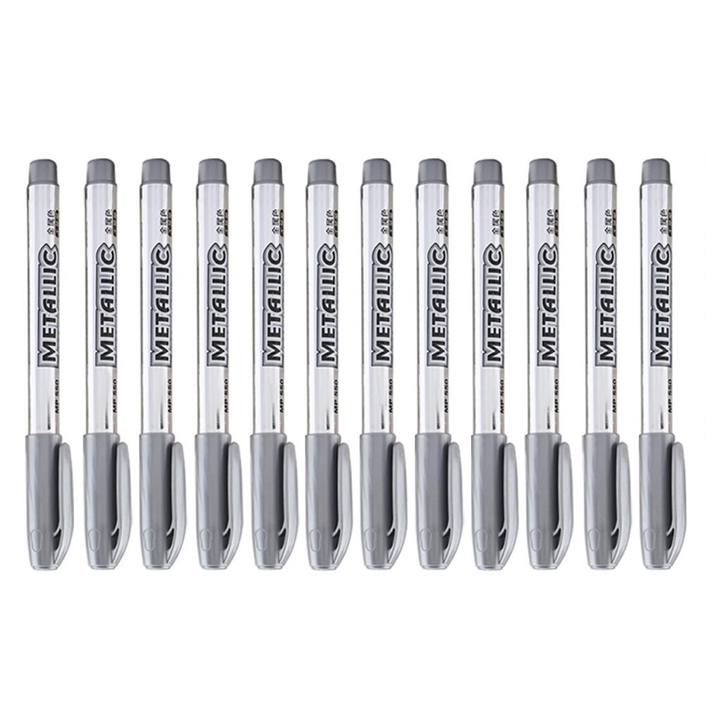 12Pcs Marking Pen Permanent Marker Greeting Cards Album Scrapbook   Writing Drawing (Golden)