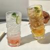 Glass Tiki Mug Ice Drink Glass Modern Bar Tiki Cooler Clear Tumblers for Exotic Cocktails, Mai Tais, And Tropical Island Drinks
