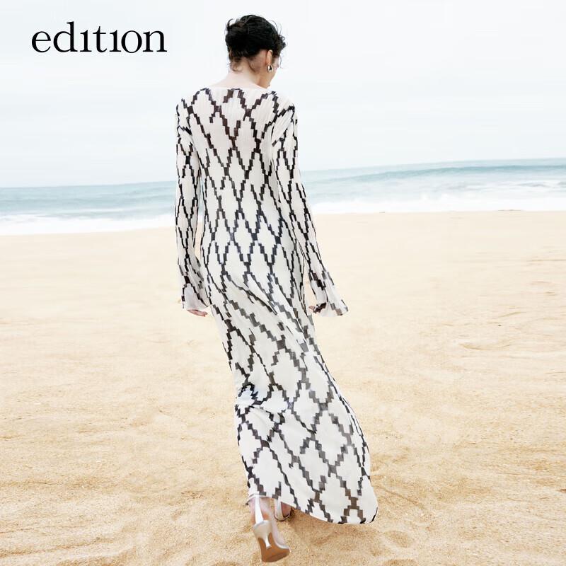 

Платье длинное плиссированное в стиле ретро-дворца M (165cm)