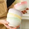 Bowl Style High Value Color Glaze Simple Style Household Ceramics Gradual Change Mocha Bowl Dessert Bowl Rice Bowl