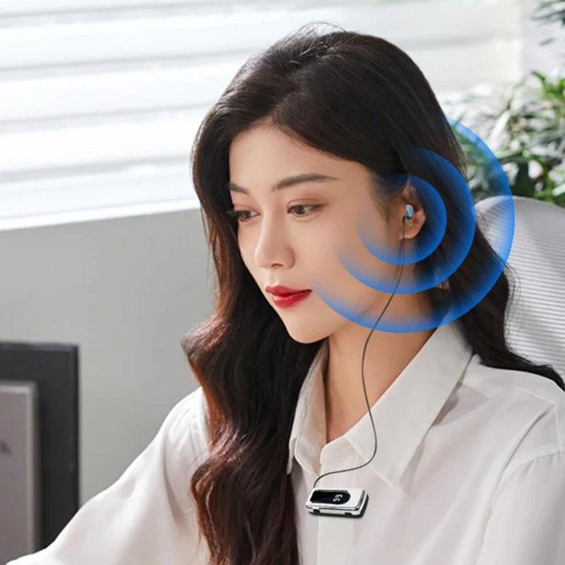 Business Bluetooth Kopfhörer mit 2 Stück austauschbaren Batterien, Geräuschunterdrückung, HD-Anrufe, Vibrationserinnerung Headset