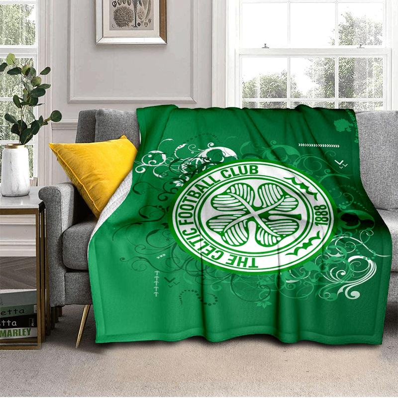Cel-tic Football Club Crest Printed Throws Blanket Soft Flannel Blankets for Couch Bed Gifts for Men Women Picnic blanket Christmas gifts