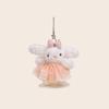Eared Fallen Rabbit Plush Pendant Lolita Jk Doll Floral Plaid Skirt Design Bow