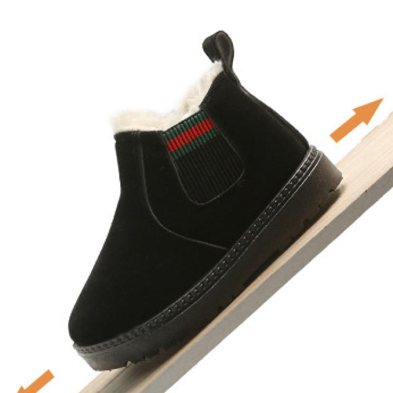 Martin-Stiefel für Jungen und Mädchen, verdickte Schneestiefel mit weicher Sohle, rutschfeste Winter-Baumwollschuhe für Kinder