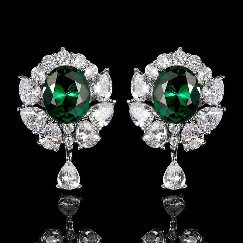 

Jewelry Copper Inlaid Independent Packaging Simulation Color Treasure Retro Daily Women S Stud Earrings 8 * 10