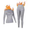CHARMLEAKS Quarter Zip Thermal Underwear Set for Women Long Sleeve Ski Base Layers for Women for Cold Weather