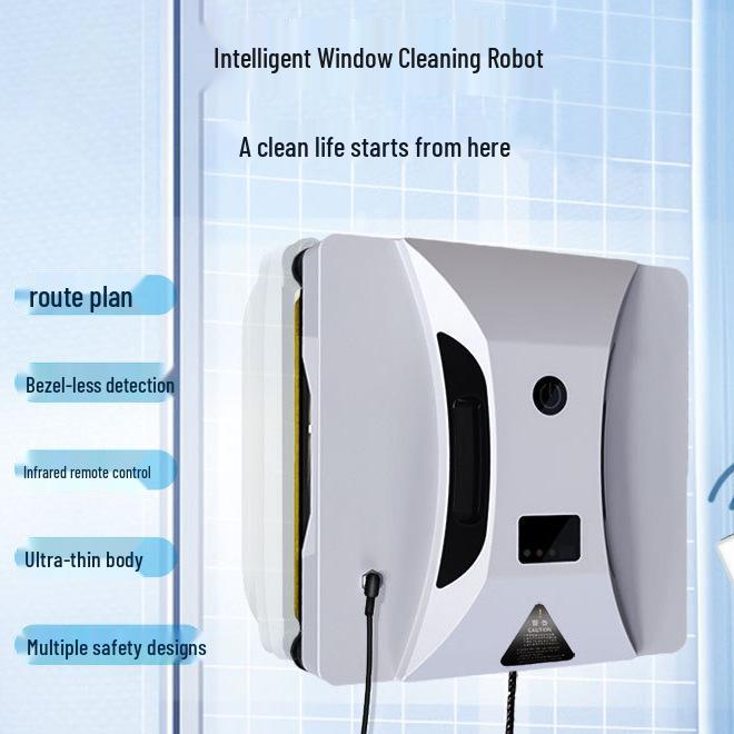 

2026 Automatic Office Glass Cleaning Robot with Rotating Water Spray China Standard белый