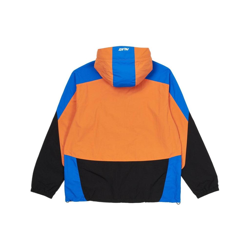 Palace SS22 Patchwork Zip Hooded Windbreaker Jacket Unisex Outerwear Orange Black Blue P21JK039