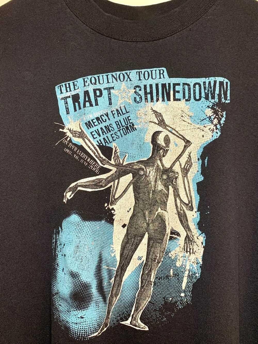 Vintage Trapt Shinedown Shirt Short Sleeve Black Unisex Men S-234XL XL
